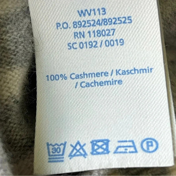 Boden 100% cashmere gray striped sweater Size XS - Picture 5 of 7